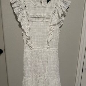 Wild Fable White Ruffled Kids Dress
